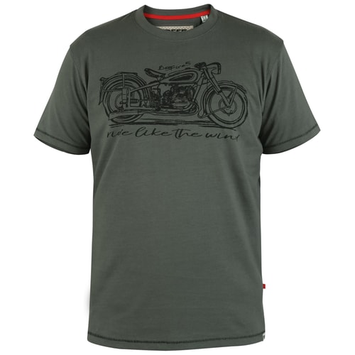 D555 Puxton Motorbike Printed T-Shirt Khaki